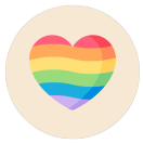 Heart, Pride Icon, Multicolor
